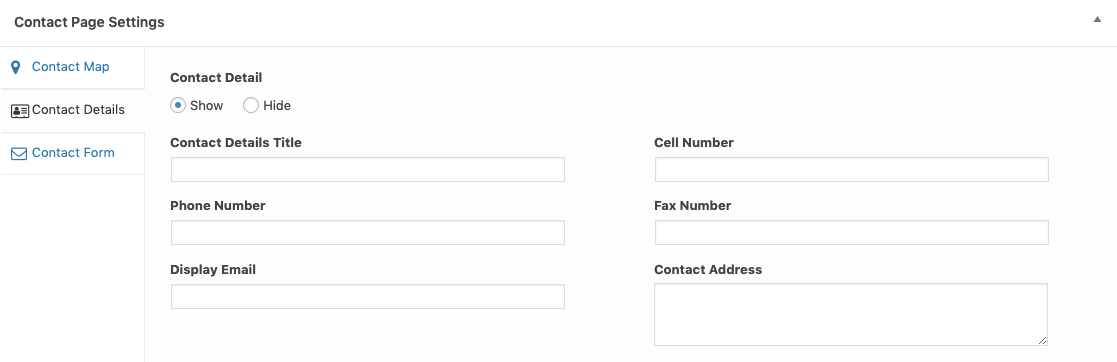 Contact Details Tab