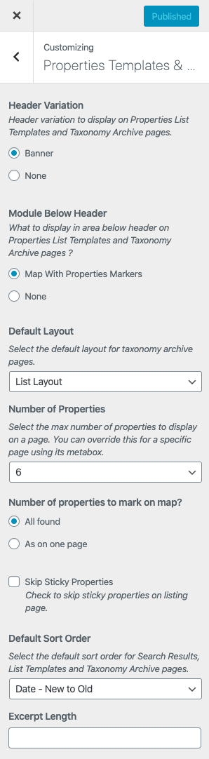 Properties Listing Templates