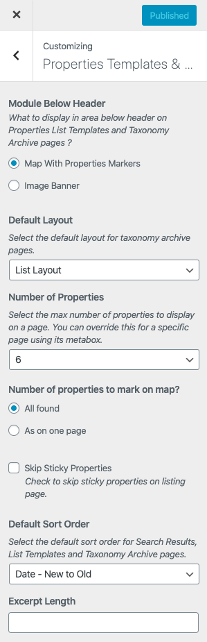 Properties Listing Templates - Classic