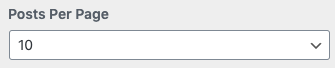 Dashboard Posts Per Page