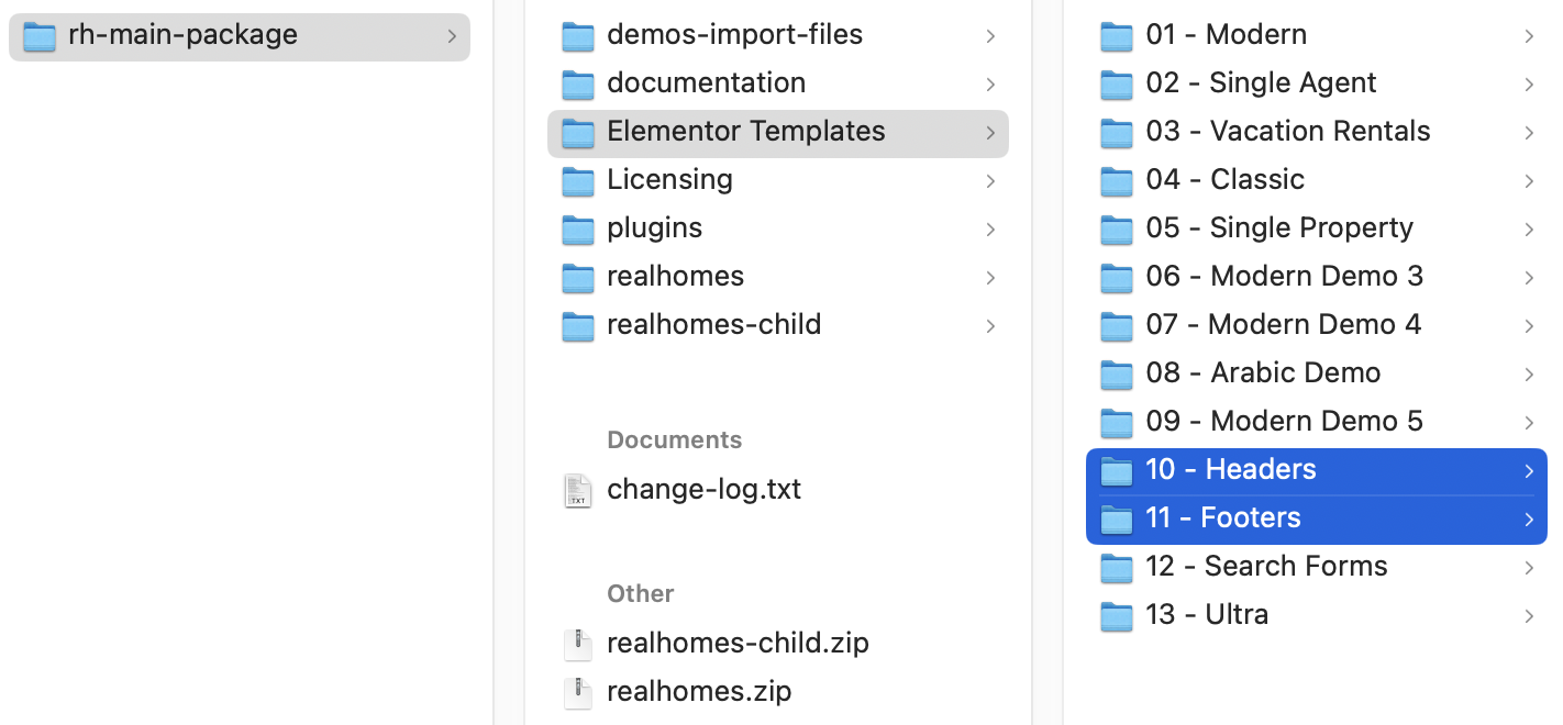 Custom Headers and Footers JSON