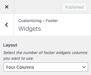 Footer Layout Settings