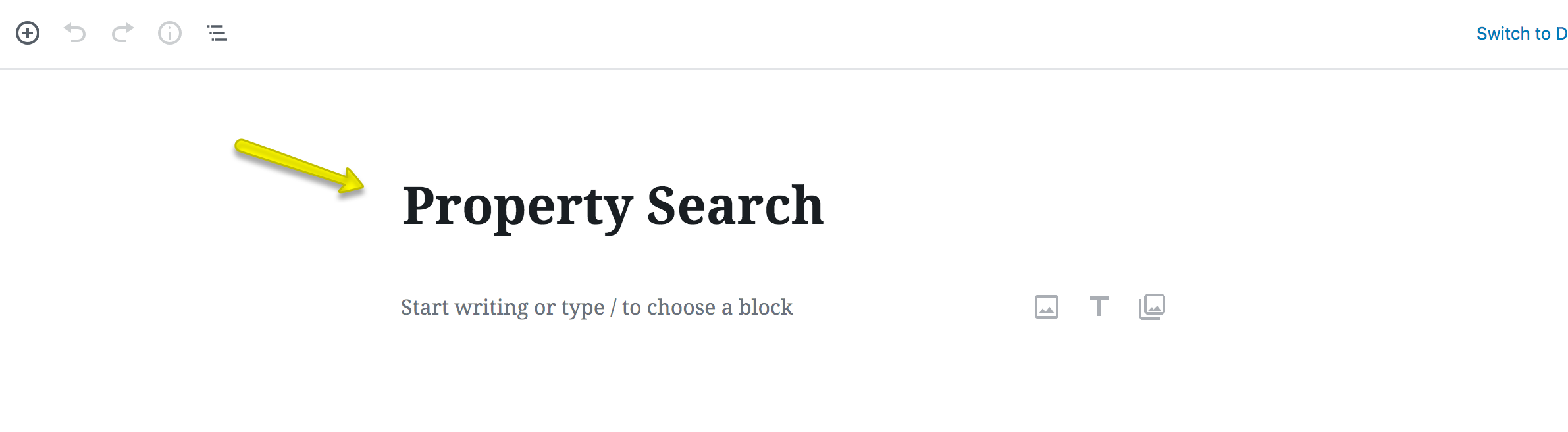 Create Property Search Page