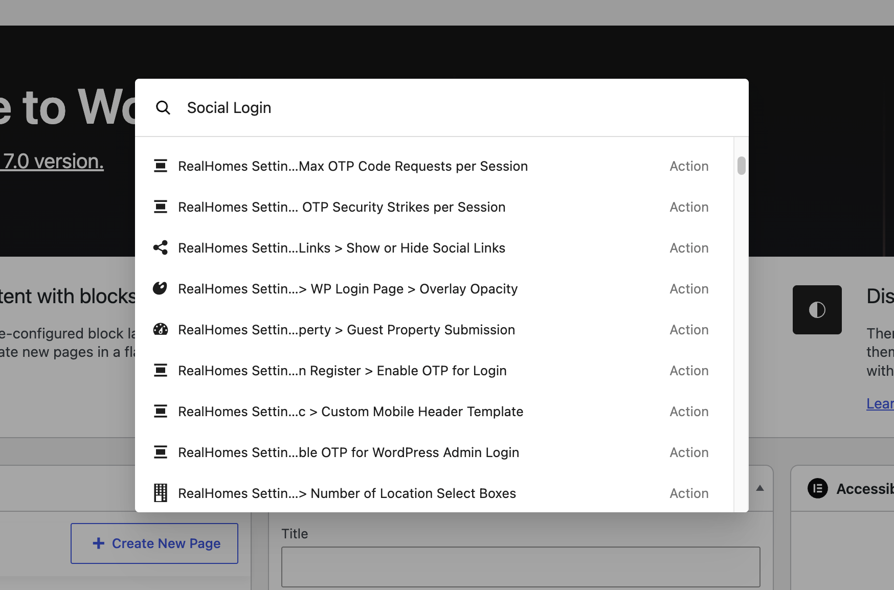 Social Login Command Pallet