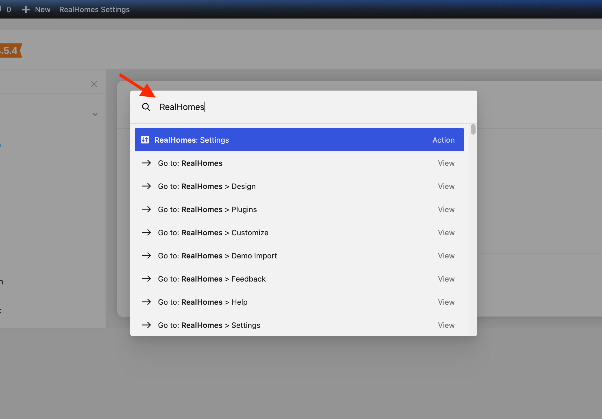 WordPress Command Pallet Integration