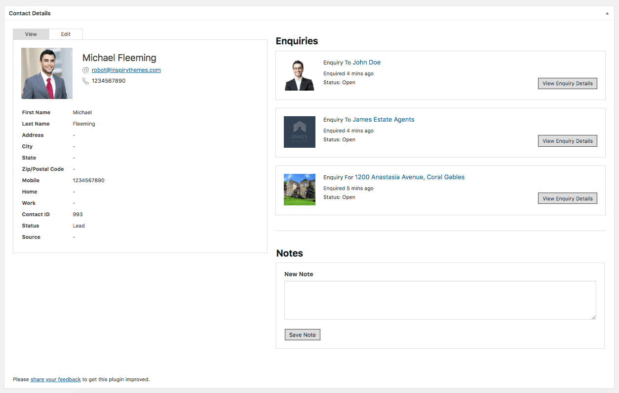 Real Estate CRM Plugin