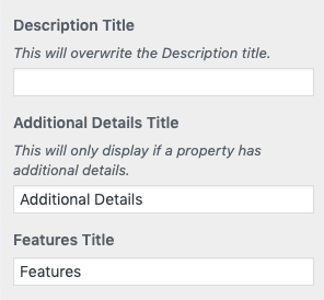 Basic Settings of Property Detail Page