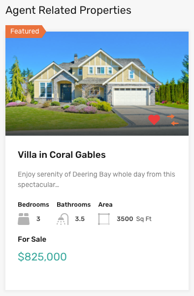 RealHomes Agent Related Properties Widget Modern