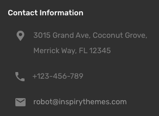RealHomes Contact Information Widget Frontend